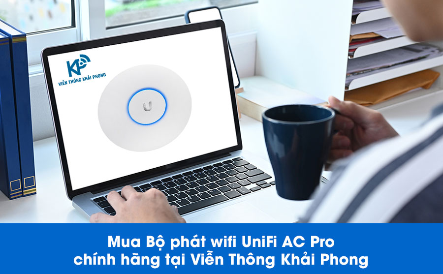 Bộ phát wifi UniFi AC Pro (UAP-AC-Pro) 1750Mbps, 100 User, LAN 1GB (kèm nguồn) 5 Mua thiết bị thu phát wifi UniFi AC Pro chính hãng tại Viễn thông Khải Phong