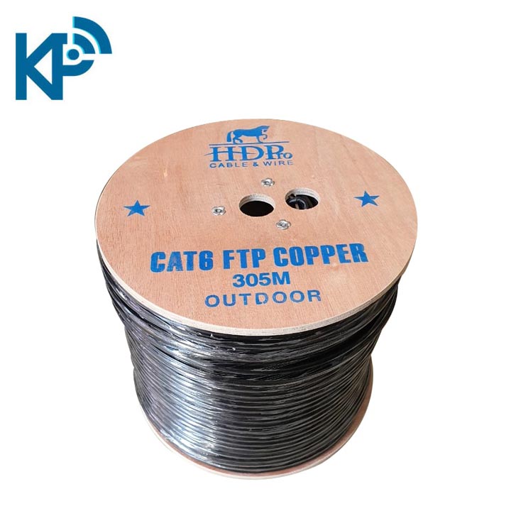 Cáp mạng HDPRO Cat5e FTP + 2C OUTDOOR 1 Cáp mạng HDPRO Cat5e FTP + 2C OUTDOOR