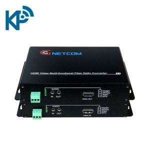 Bộ kéo dài HDMI qua quang 1080P kèm cổng AUDIO GNETCOM HL-HDMI-1V1A1D-TR