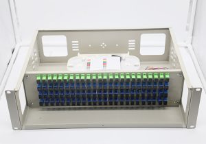 Hộp phối quang ODF 96FO lắp rack Full phụ kiện 4 Hộp phối quang ODF 96Fo lắp rack đầy đủ phụ kiện