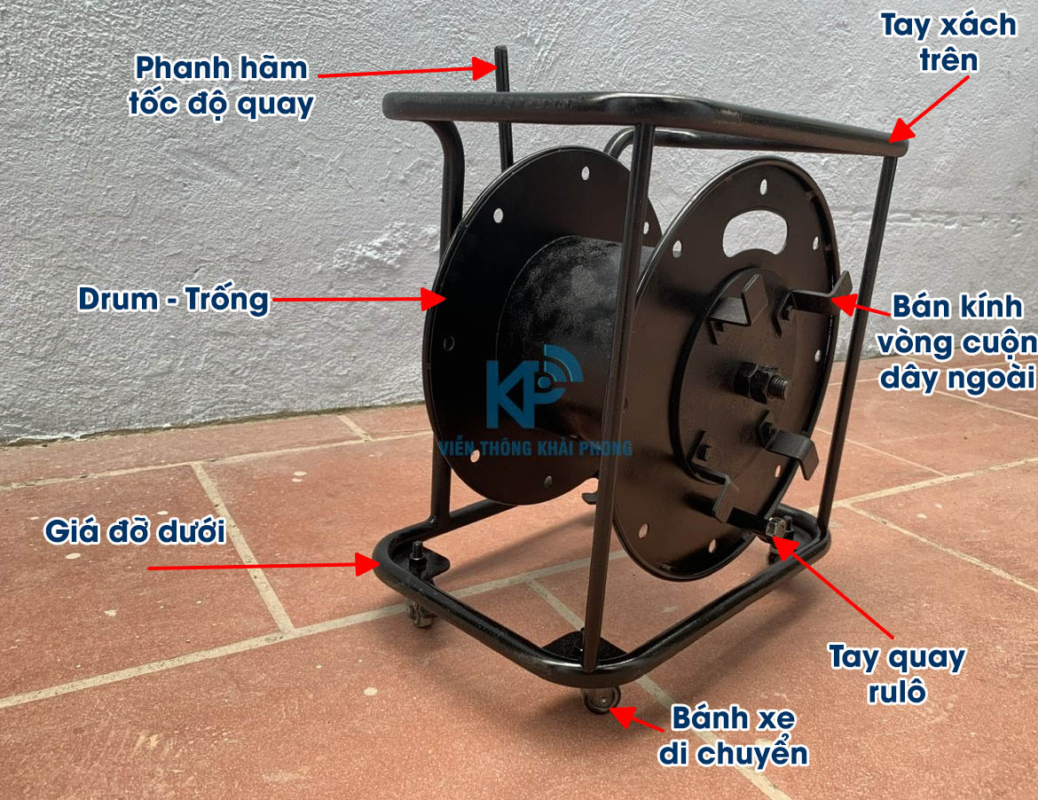 Rulo cáp truyền hình R300S cuộn 300m 6 cấu tạo Rulo cáp quang R300S cuộn 250m