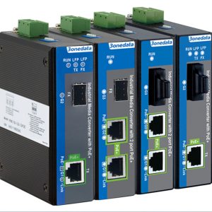 Bộ chuyển đổi quang điện công nghiệp 1 cổng PoE Ethernet + 1 cổng quang 3Onedata IPMC101-F-POE